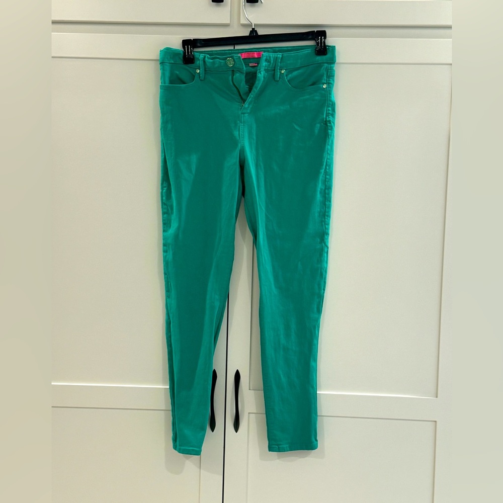 Lilly Pulitzer Teal Cropped Ankle Pants